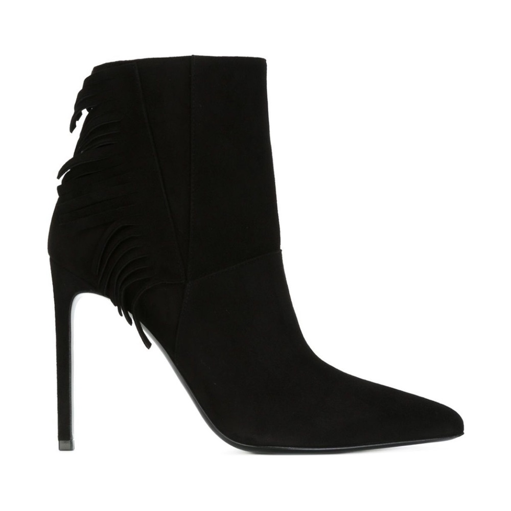 SAINT LAURENT FRINGED ANKLE BOOTIES